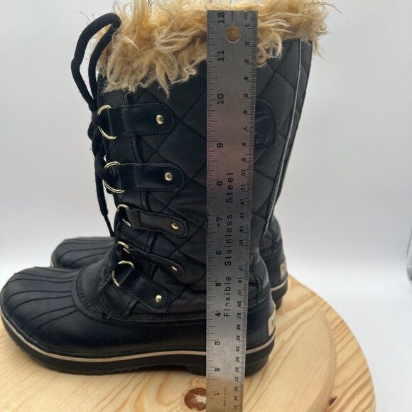 Sorel Tofino II Waterproof Boots Womens 9 Black Insulated Winter Faux Fur - Picture 5 of 12